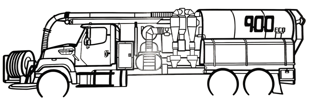 Sewer Equipment 900 ECO Wall Art - 36" Steel Silhouette