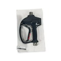 Sewershop Dead Man Trigger Gun for hydro excavation with ergonomic black handle and high-flow metal fittings.