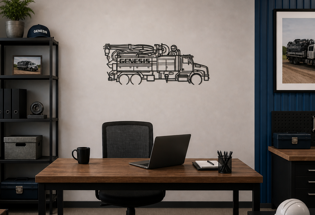 Sewer Equipment Genesis Wall Art - 36" Steel Silhouette