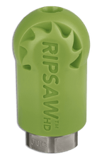 Ripsaw HD spinner-tip nozzle, engineered for optimal rotation to enhance digging power, improve control, and reduce wear, extending the nozzle's lifespan.