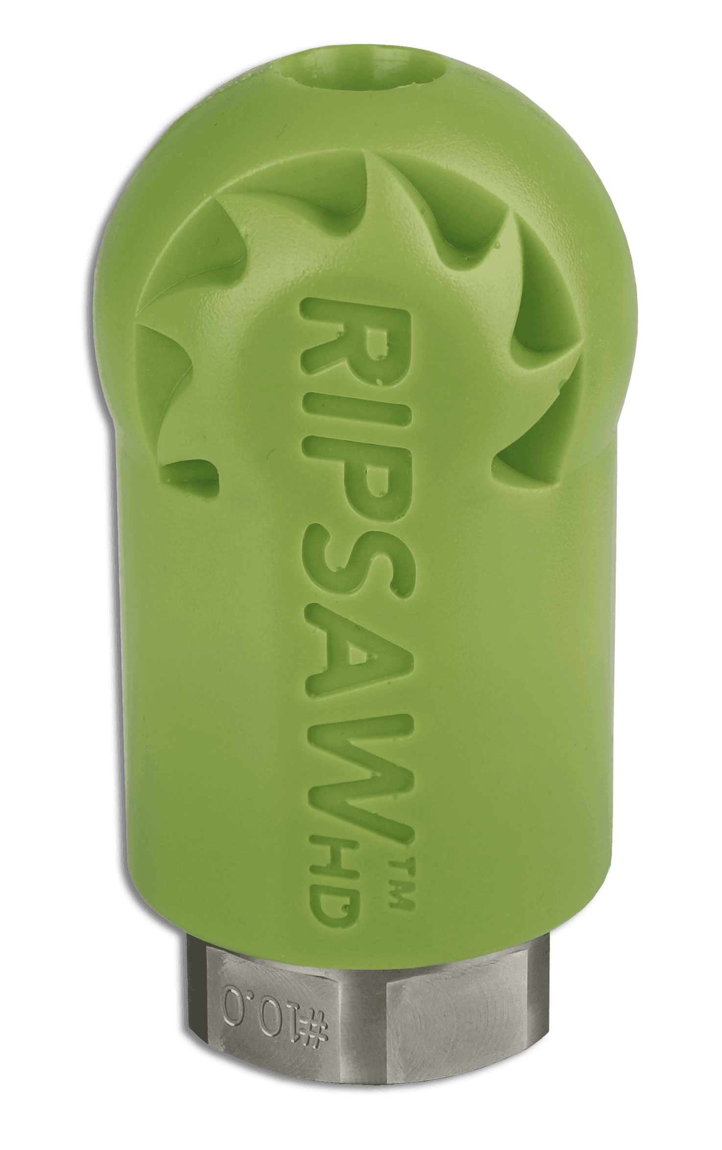 Ripsaw HD spinner-tip nozzle, engineered for optimal rotation to enhance digging power, improve control, and reduce wear, extending the nozzle's lifespan.