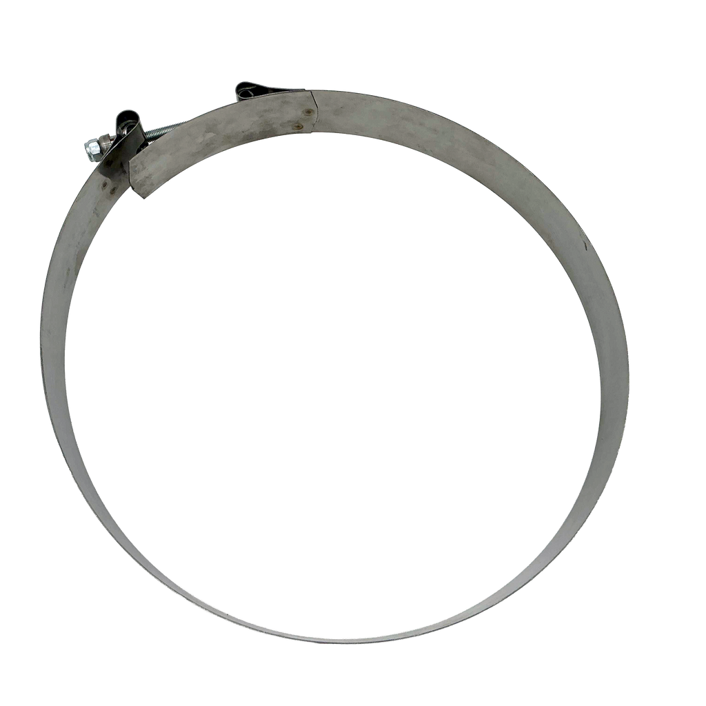 Side view of UEMSI 10-inch toggle clamp for vacuum tube compression joints
Show more lines