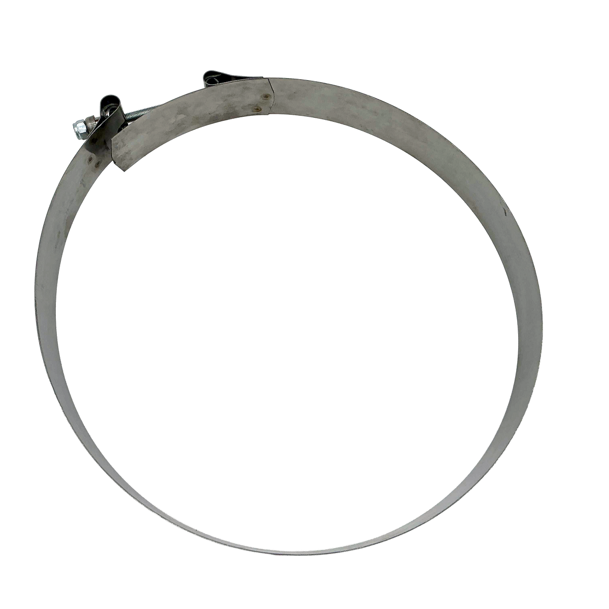 Side view of UEMSI 10-inch toggle clamp for vacuum tube compression joints
Show more lines