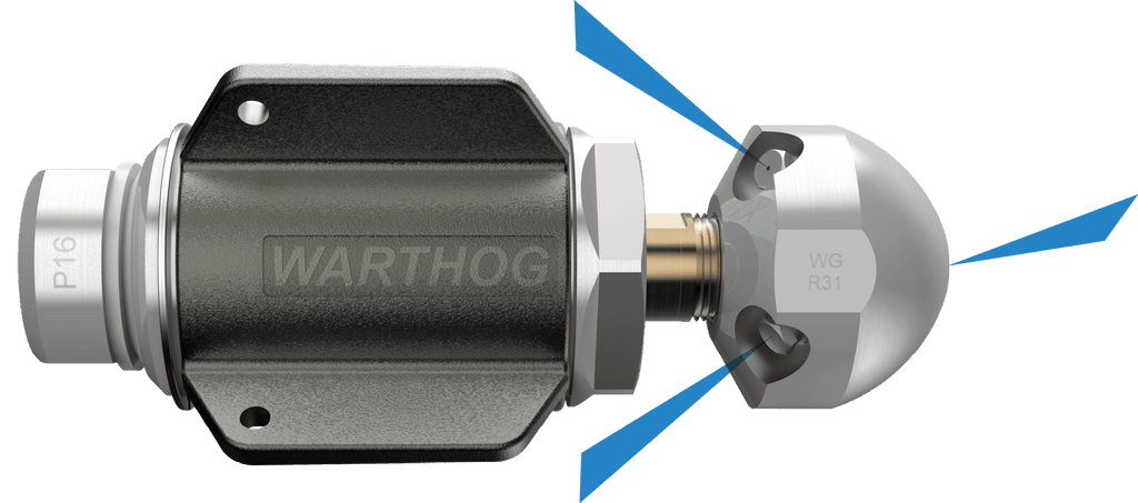 Warthog WG Standard Nozzle Showing Jet Direction