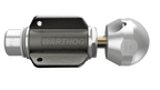 Metal lock mechanism with 'WARTHOG' branding on a gray background