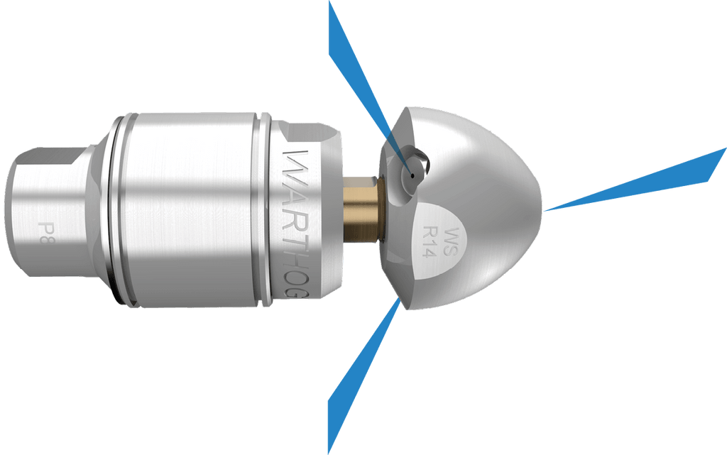 Warthog WS nozzle showing jet angles