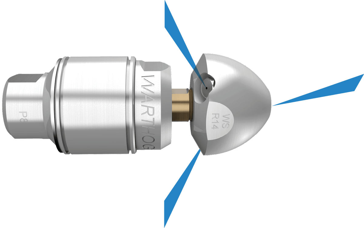 Warthog WS nozzle showing jet angles