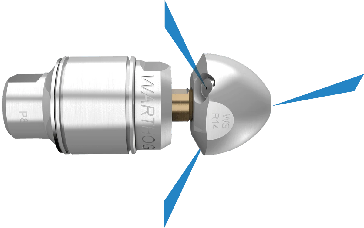Warthog WS nozzle showing jet angles