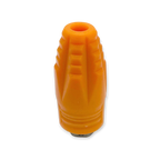 Centurion HX 1/2 inch rotating hydro excavation nozzle with an orange anti-static protective jacket