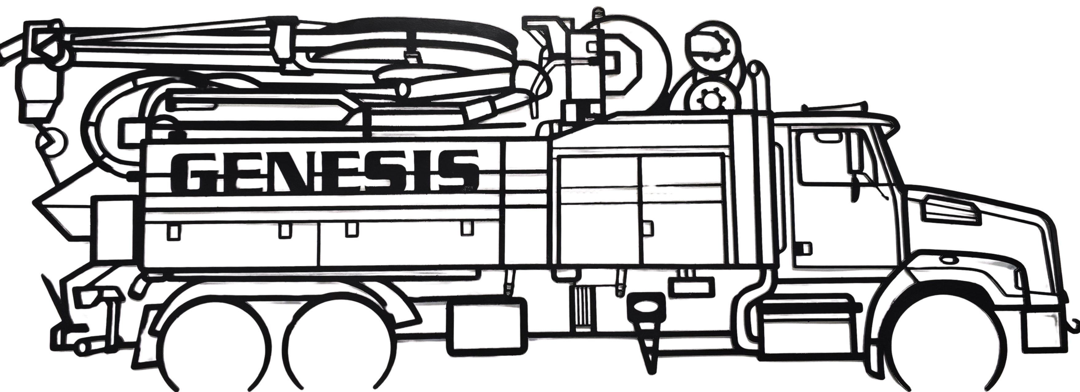 Sewer Equipment Genesis Wall Art - 36" Steel Silhouette
