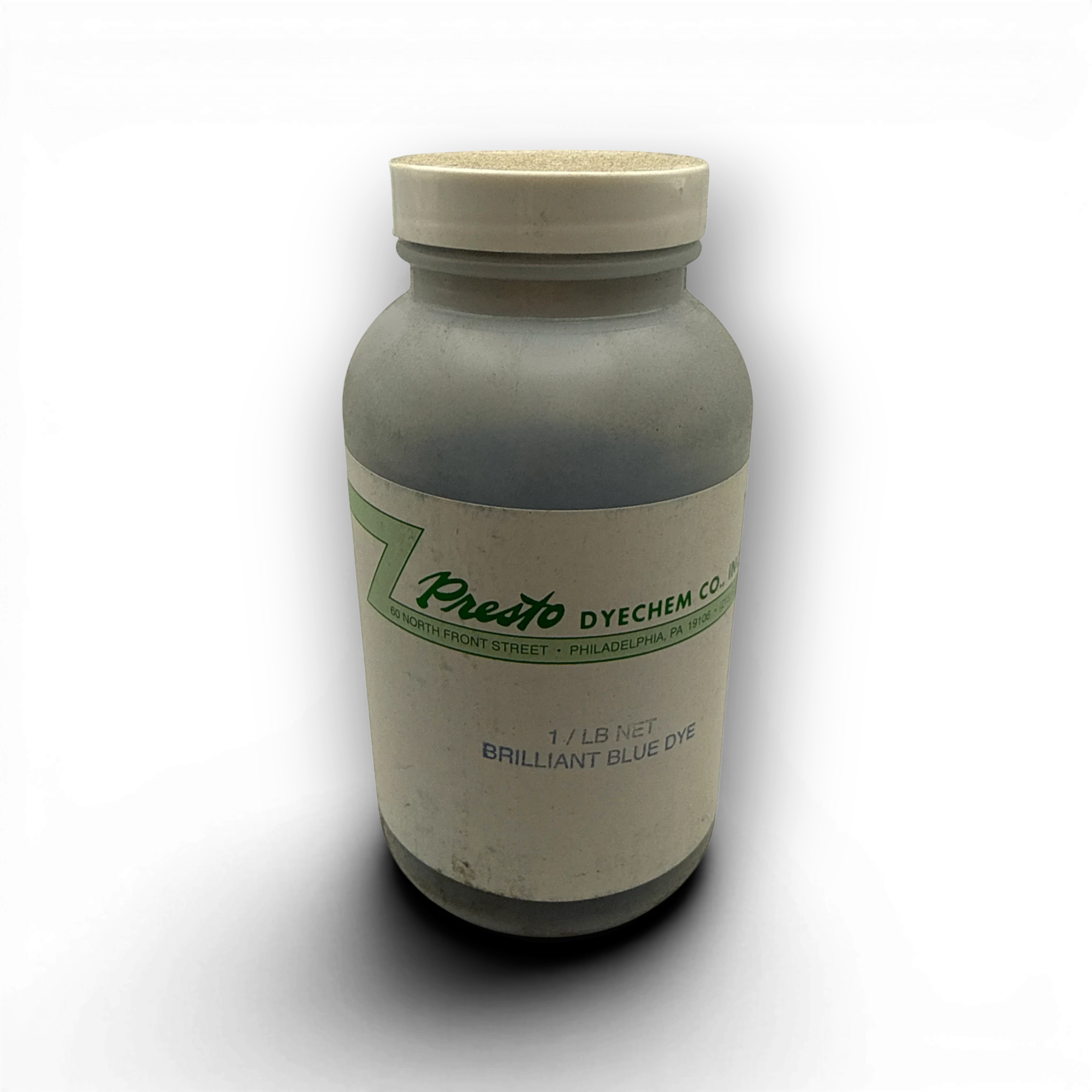 Range Supply 1 lb bottle of Presto Dyechem brilliant blue powdered sewer dye for leak detection and flow testing