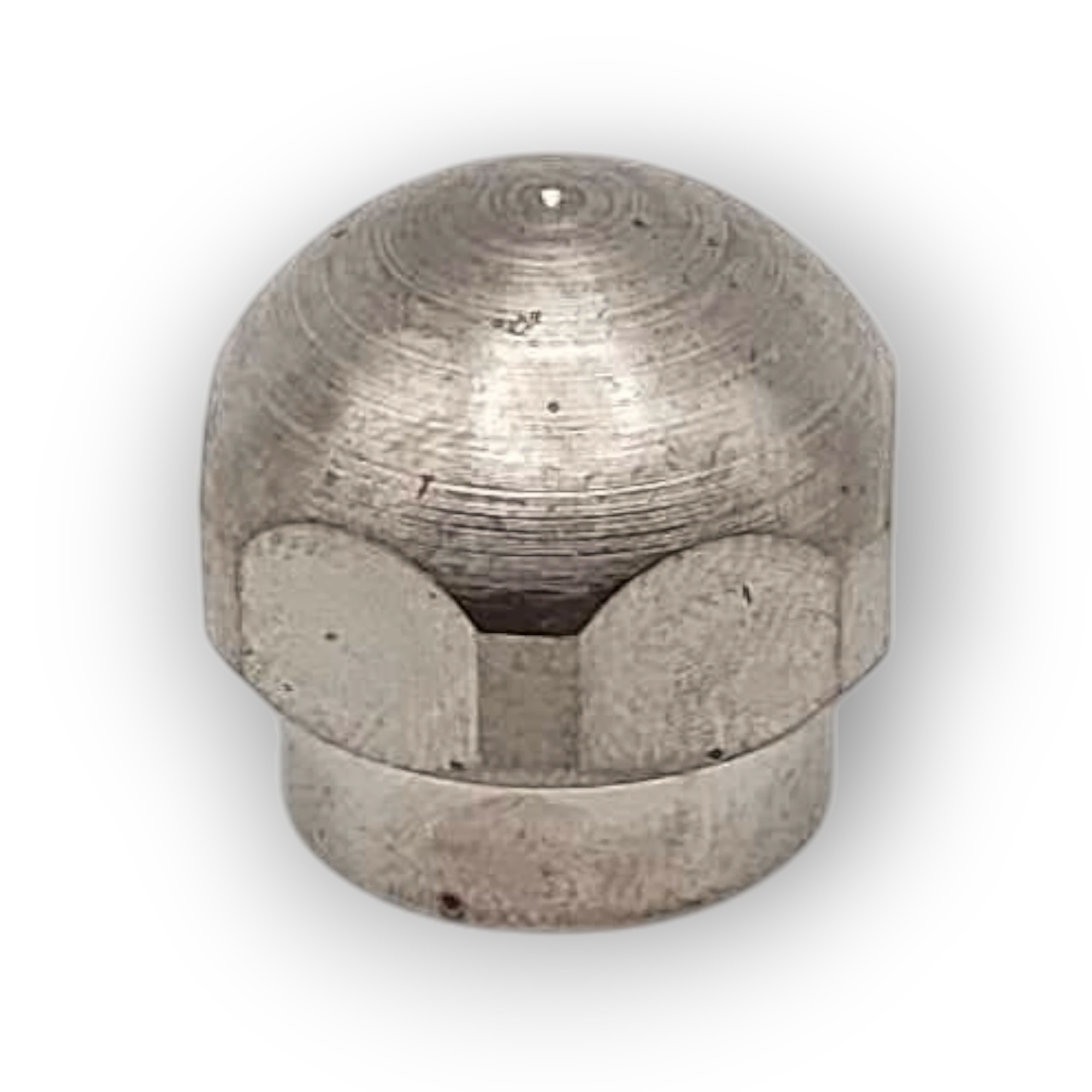 Range Supply metal drain cleaning nozzle for Mini Drain Kit systems featuring a rounded head design