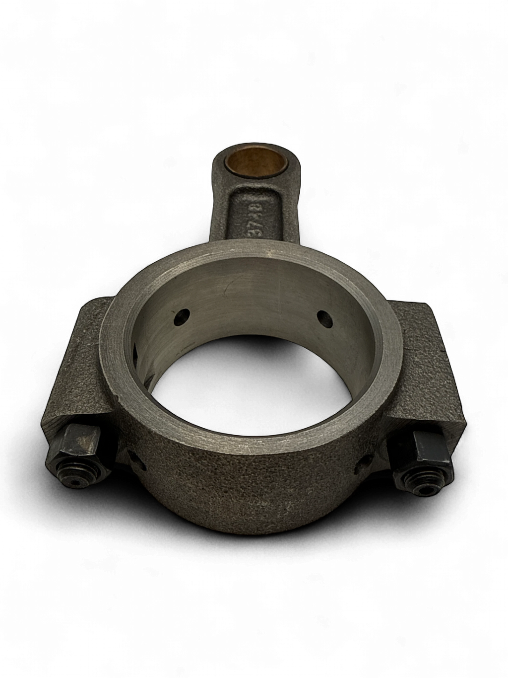 Range Supply FMC Bean L-0614 pump connecting rod assembly with metal finish and black hardware on black background