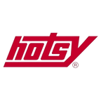 Range Supply red Hotsy brand logo on a black background