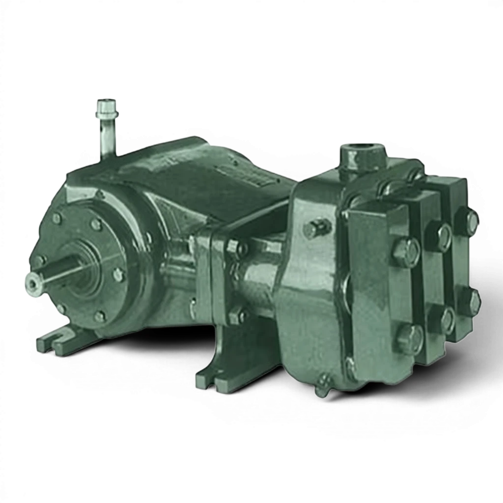 Range Supply Myers C35-20L water pump in dark green, designed for 35 GPM at 2000 PSI fluid end repair applications.
