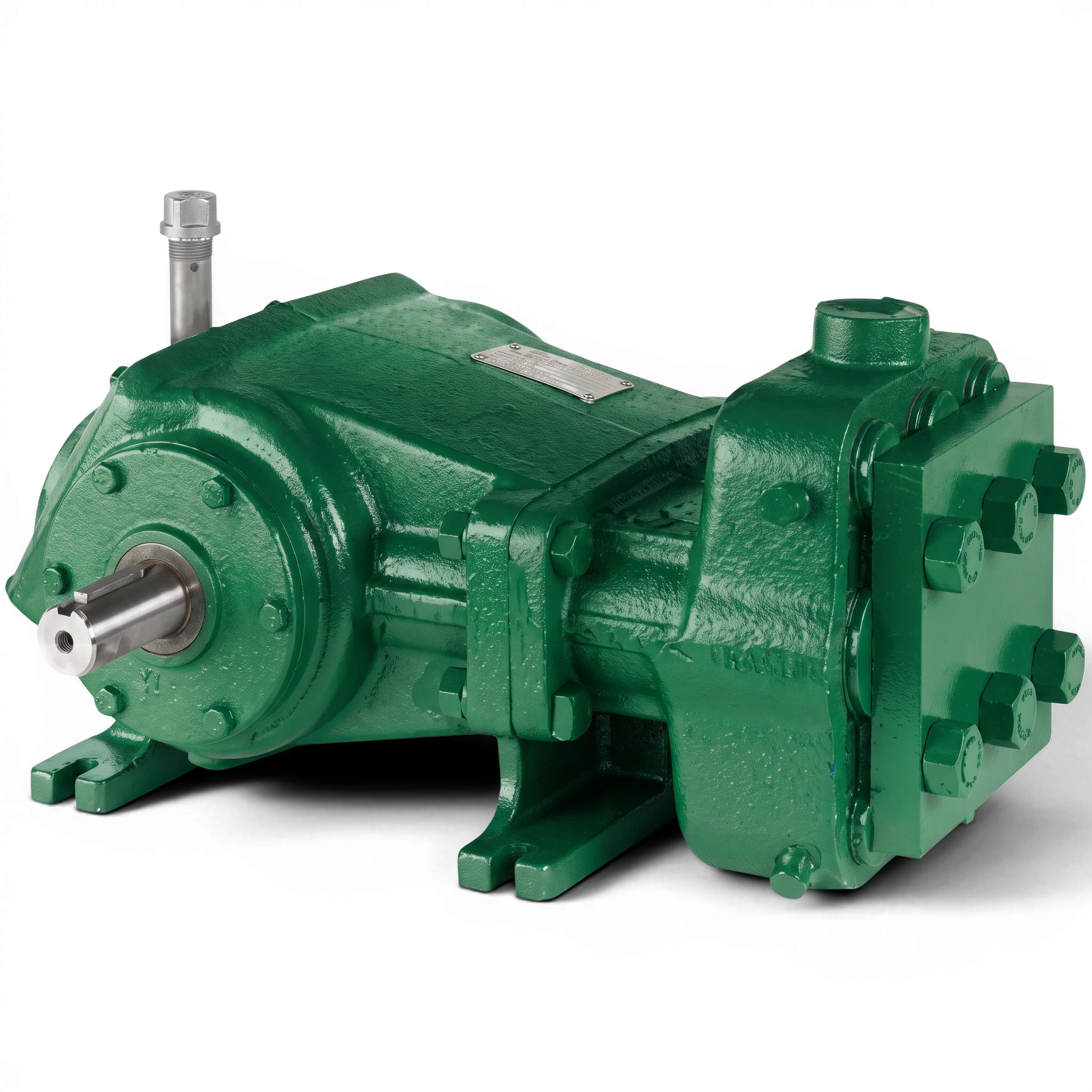Range Supply Myers C40-20L green industrial water pump fluid end assembly for high-pressure pumping applications