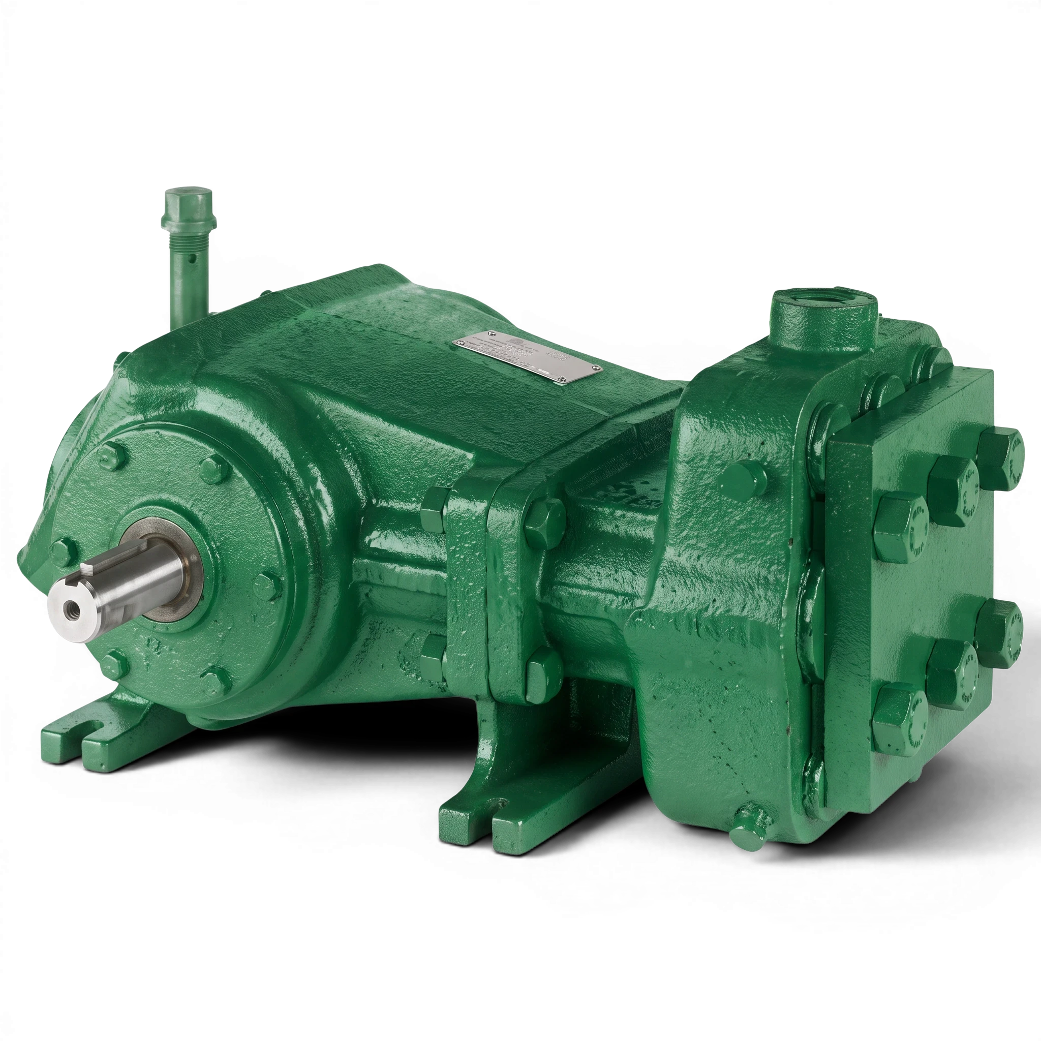 Range Supply Myers C40-20L heavy-duty green hydraulic water pump for sewer jetting and hydro excavation applications.