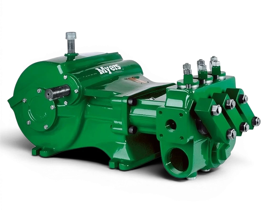 Range Supply Myers D65-20 hydraulic drive power assembly for high-pressure water pumps in green finish
