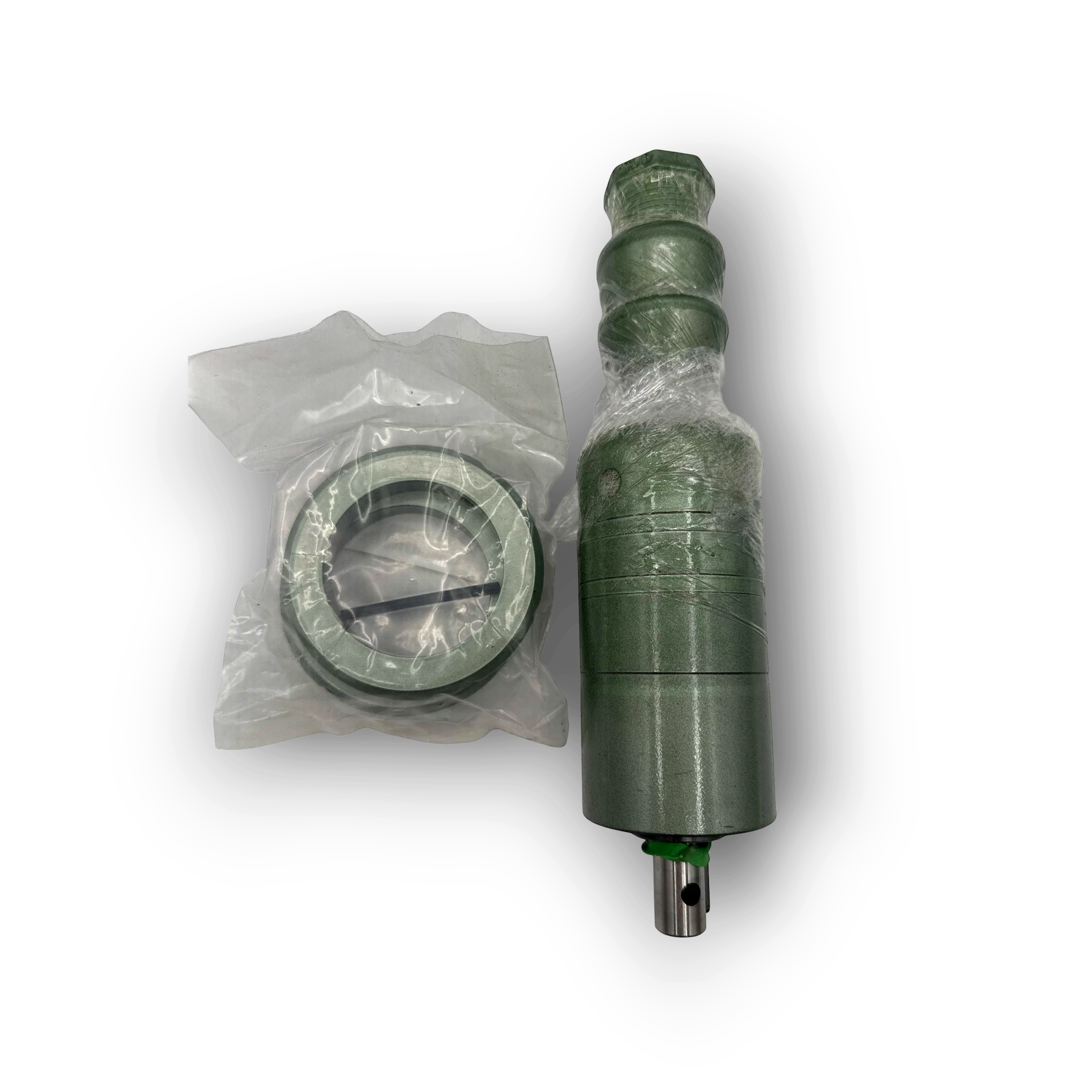Range Supply Patriot 2 green metal root and grease cutter with adjustable skid component for sewer jetting