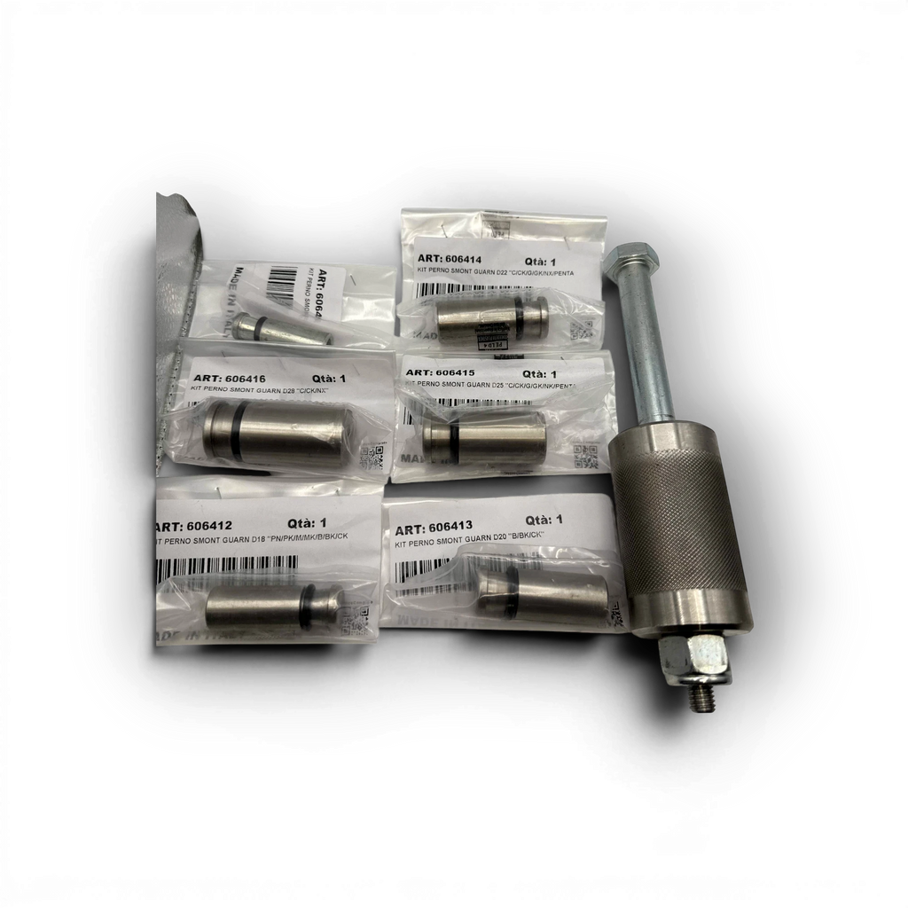 Range Supply UDOR water pump repair tools including metal insertion and extraction components for PC and Penta series pumps.