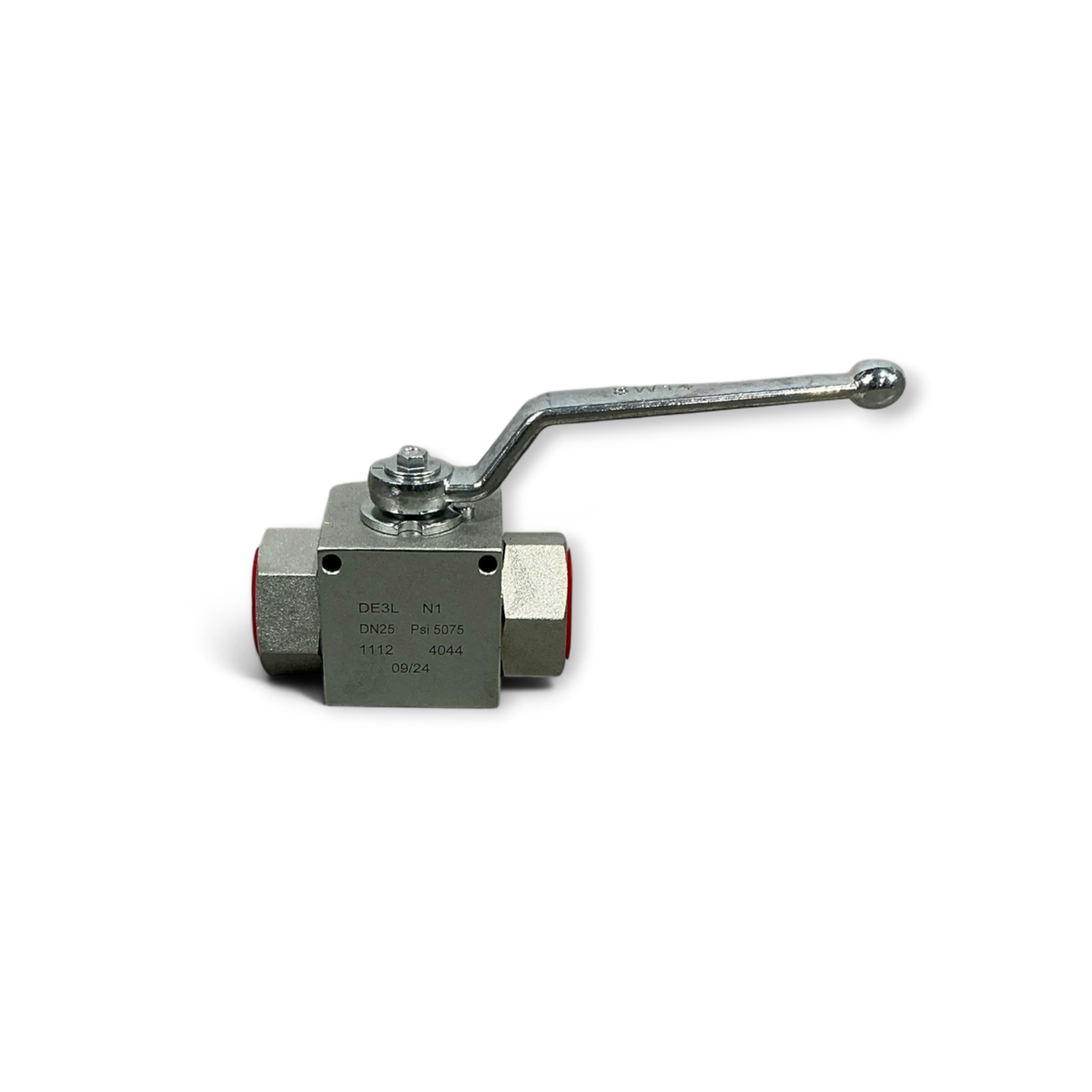 Sewershop 3-way ball valve with a durable steel body and manual handle for high-pressure sewer jetting applications.