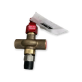 Sewershop adjustable pressure relief valve for jetter water systems with brass body and red metal cap