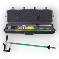 Sewershop AirSpade excavation tool kit with green extension wands, nozzles, and carrying case for air digging work.