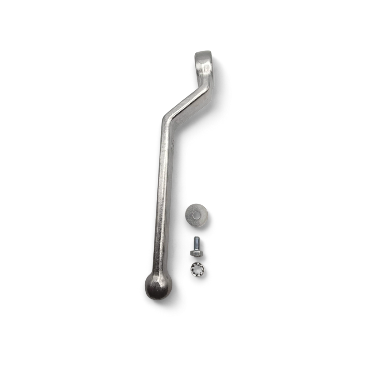 Sewershop replacement steel handle for 3-way ball valve with included bolt, washer, and nut for sewer jetting systems