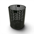 Sewershop black cylindrical debris tank float ball cage with perforated design for vacuum truck shutoff systems