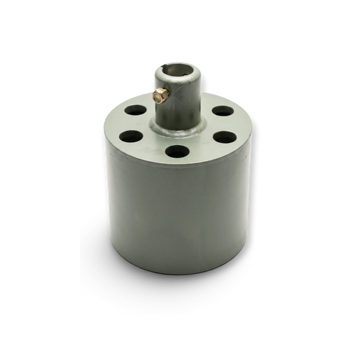 Sewershop diamond tap cutter head for hydraulic sewer root cutting in grey metal finish