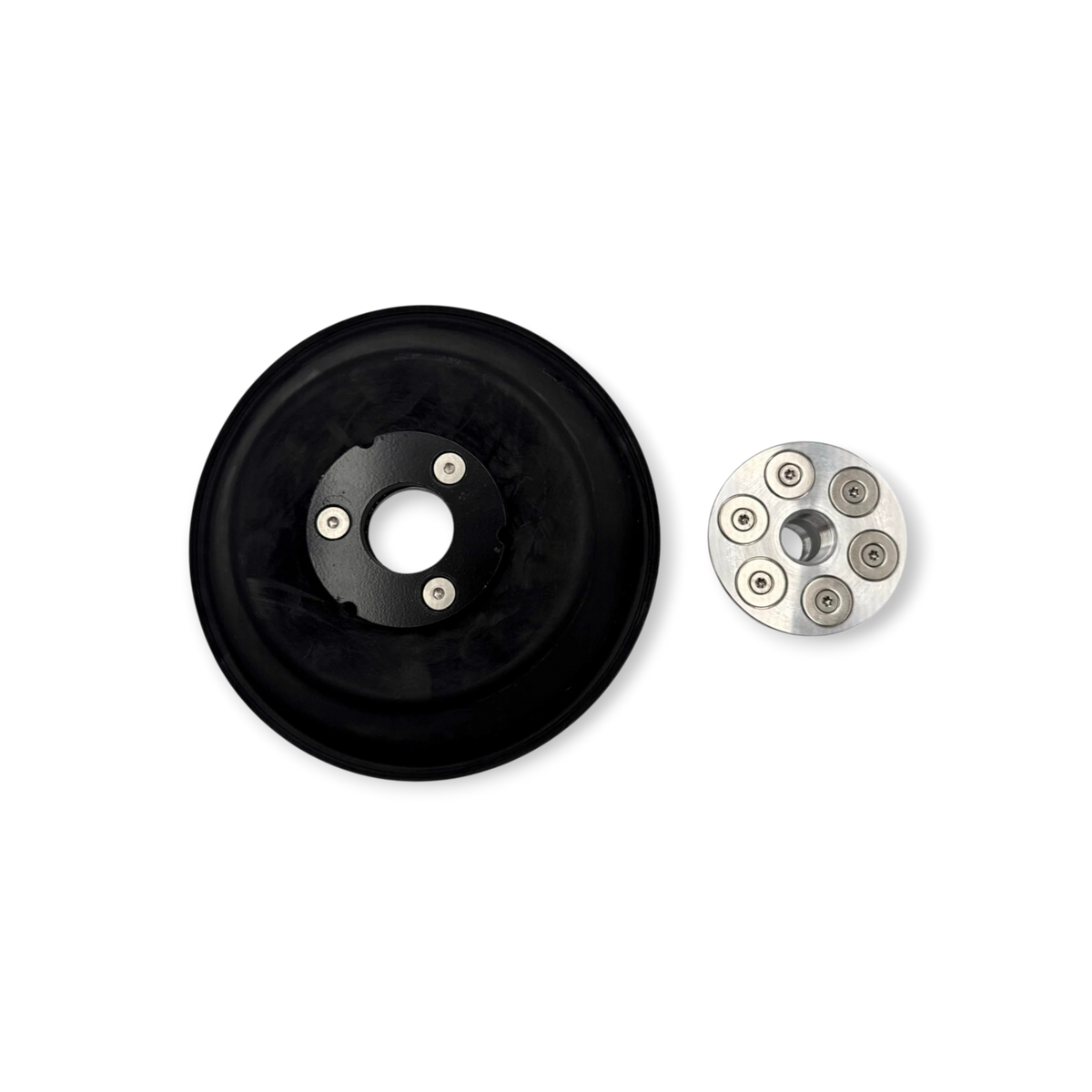 Sewershop Dig Pig Armour Guard magnetic safety shield with black debris barrier and natural aluminum magnetic hub