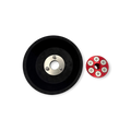 Sewershop Dig Pig Armour Guard magnetic safety shield with a black debris barrier and a red anodized magnetic hub.