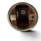 Sewershop FMC Bean L-1114 water pump crosshead assembly component with a metallic finish and internal red coating.