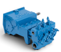 Sewershop FMC Bean L-1114 blue power end assembly for high-pressure water pump, 40 GPM at 3000 PSI capacity.