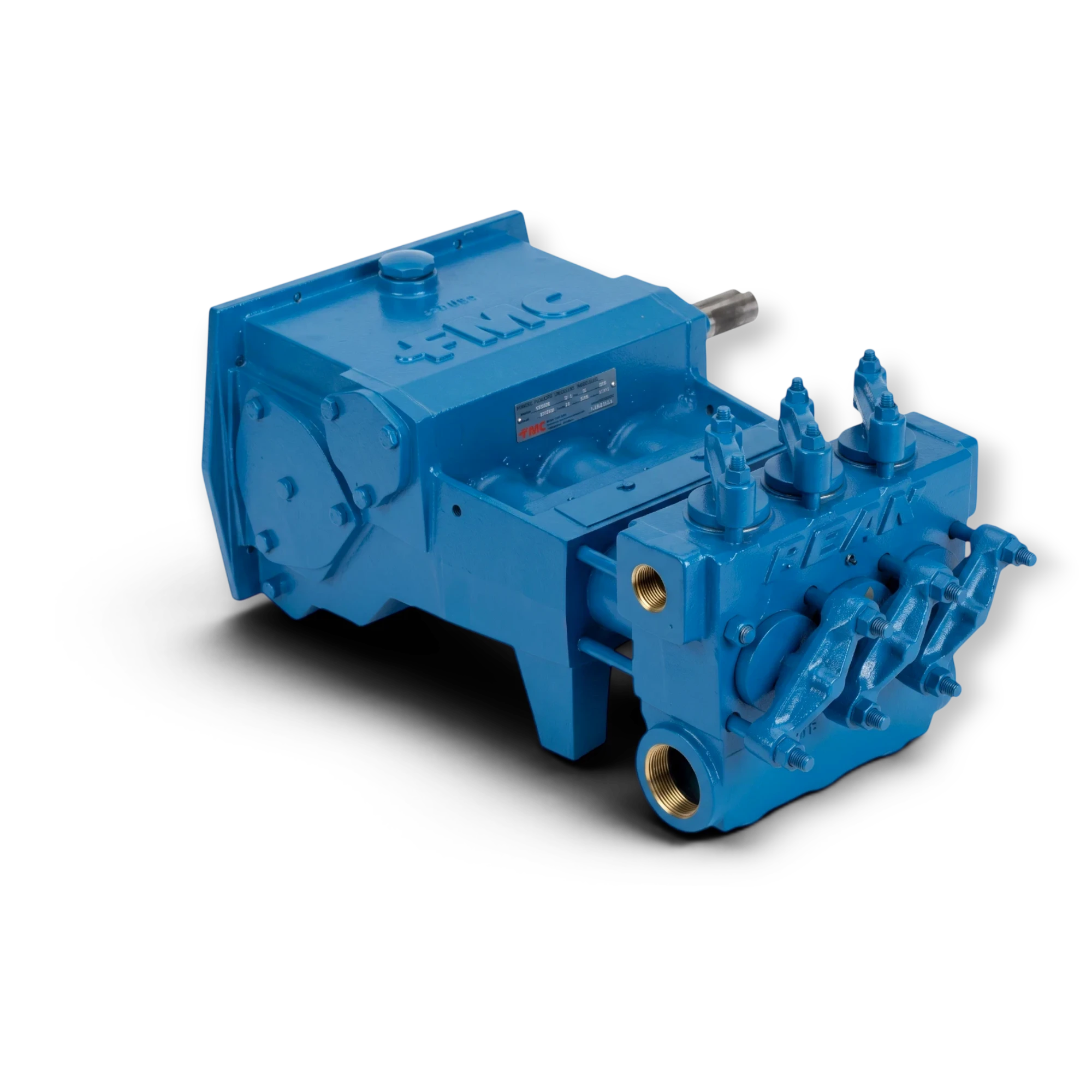 Sewershop FMC Bean L-1114 blue water pump power assembly for high-pressure industrial pumping applications