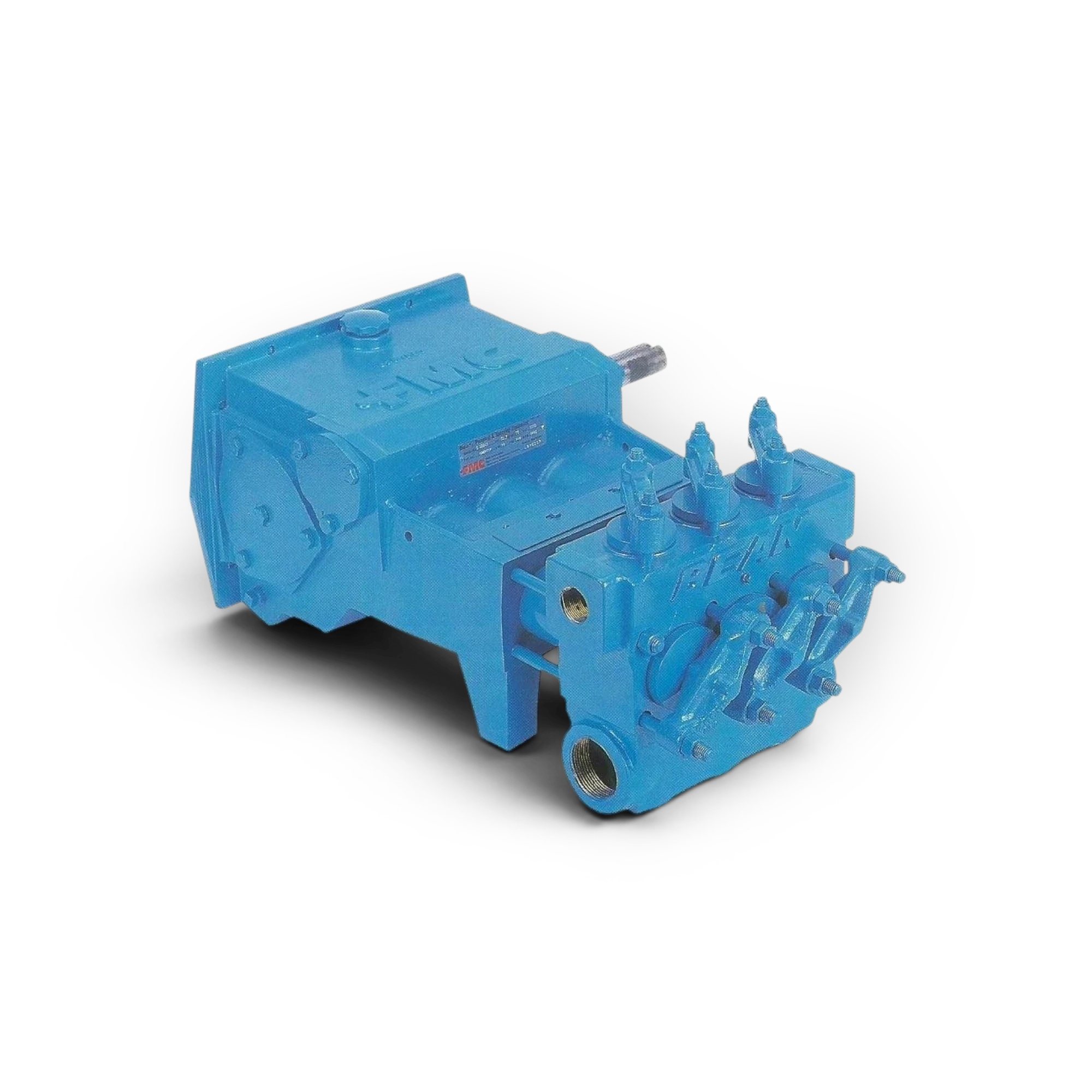 Sewershop FMC Bean L-1114 water pump in blue, designed for 40 GPM at 3000 PSI performance.