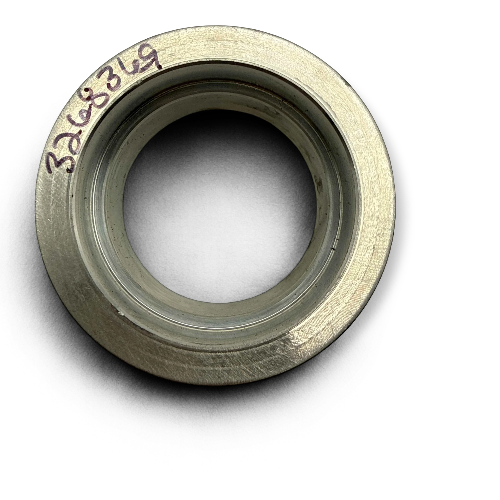 Sewershop FMC Bean L-1114 pump power assembly metal seal component with handwritten part number