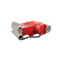 Sewershop Giant GP7655 high-pressure water pump with red casing and stainless steel manifold for industrial use
