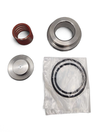 Sewershop GP5142 pump valve repair kit components including metal valve parts, a red spring, and O-rings in a bag.