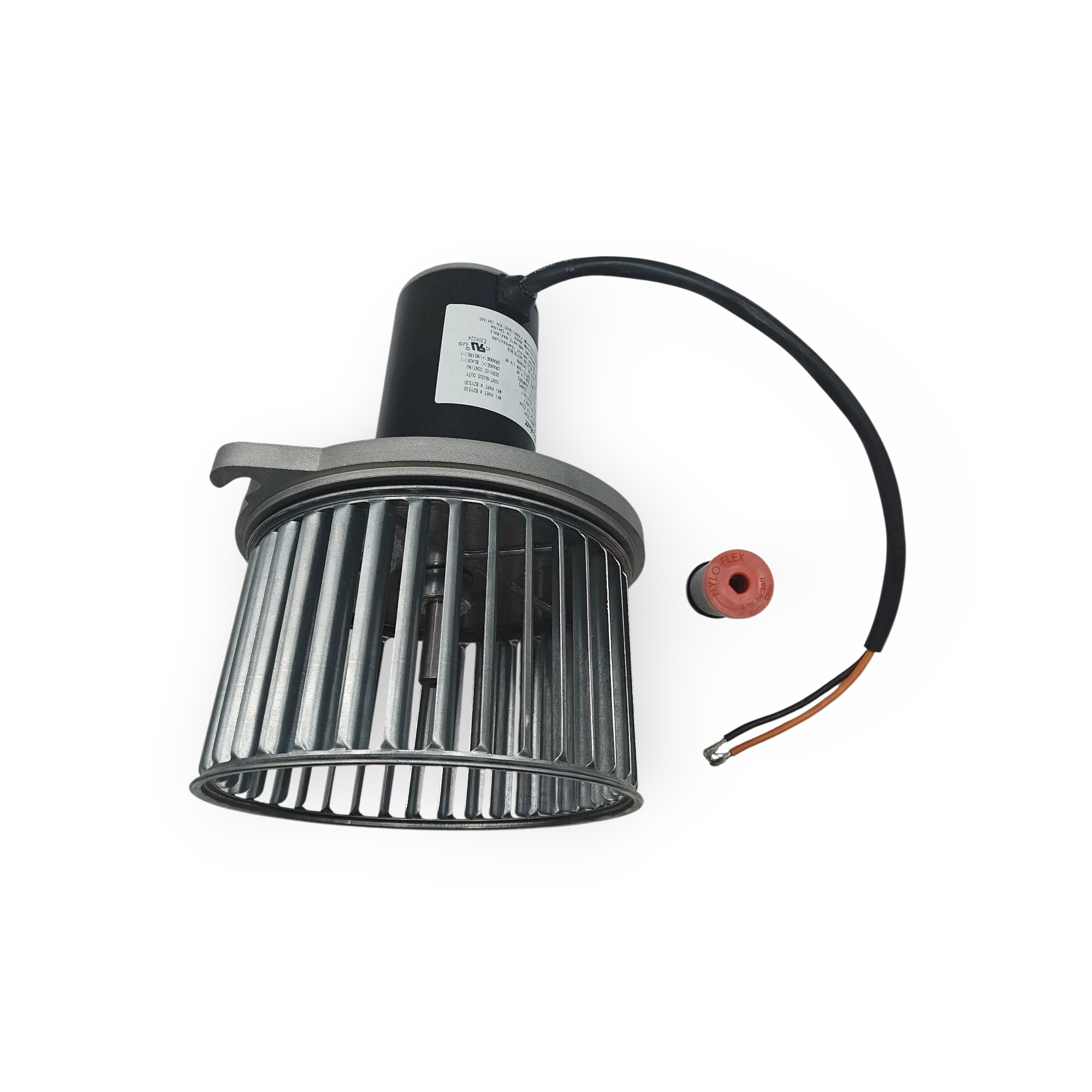Sewershop Hotsy water heater blower motor and fan wheel assembly with fuel nozzle for industrial heating systems