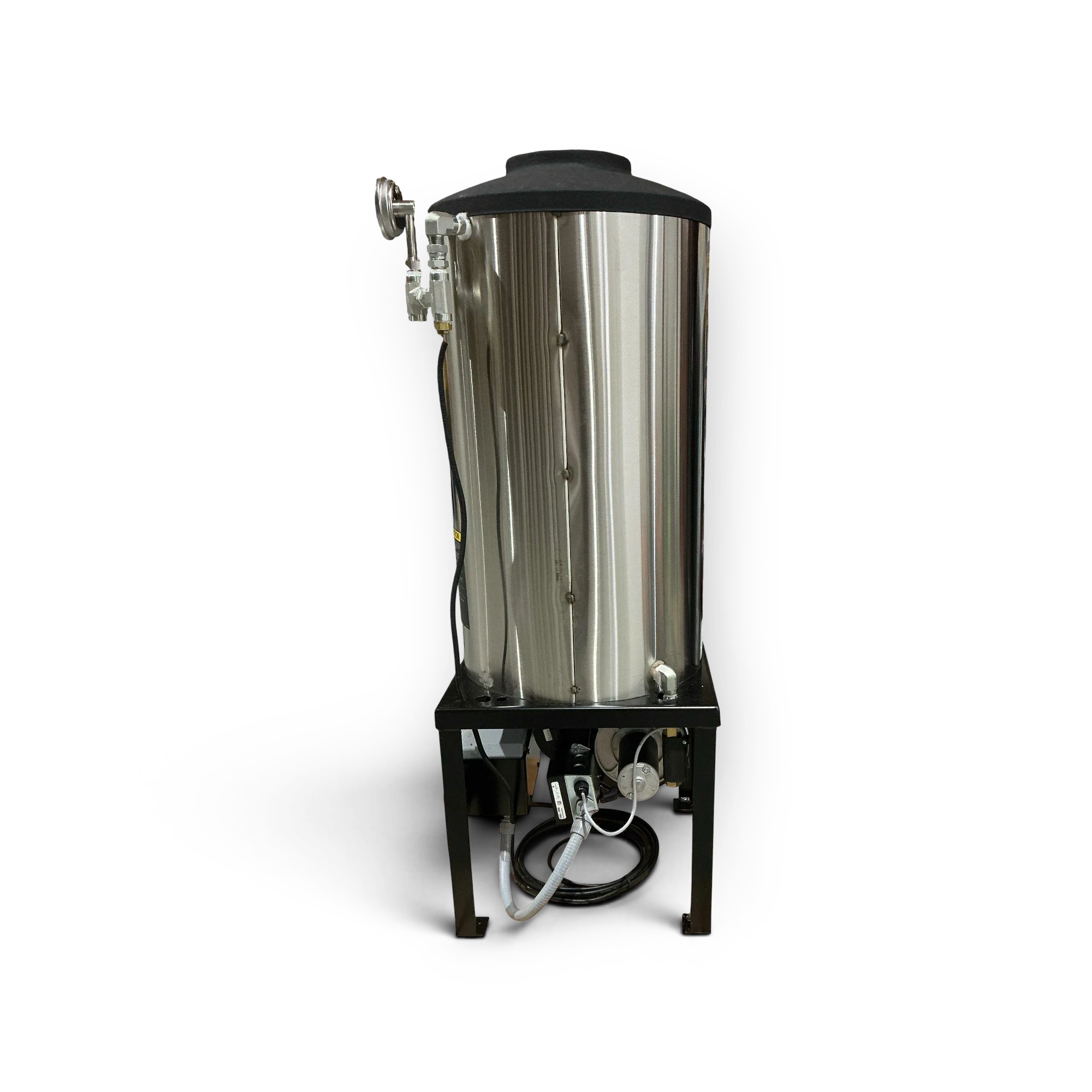 Sewershop Hotsy industrial water heater unit for sewer jetting and hydro excavation with stainless steel housing.