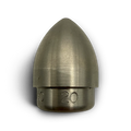 Sewershop metal mole nozzle for lateral line cleaning systems with engraved size markings