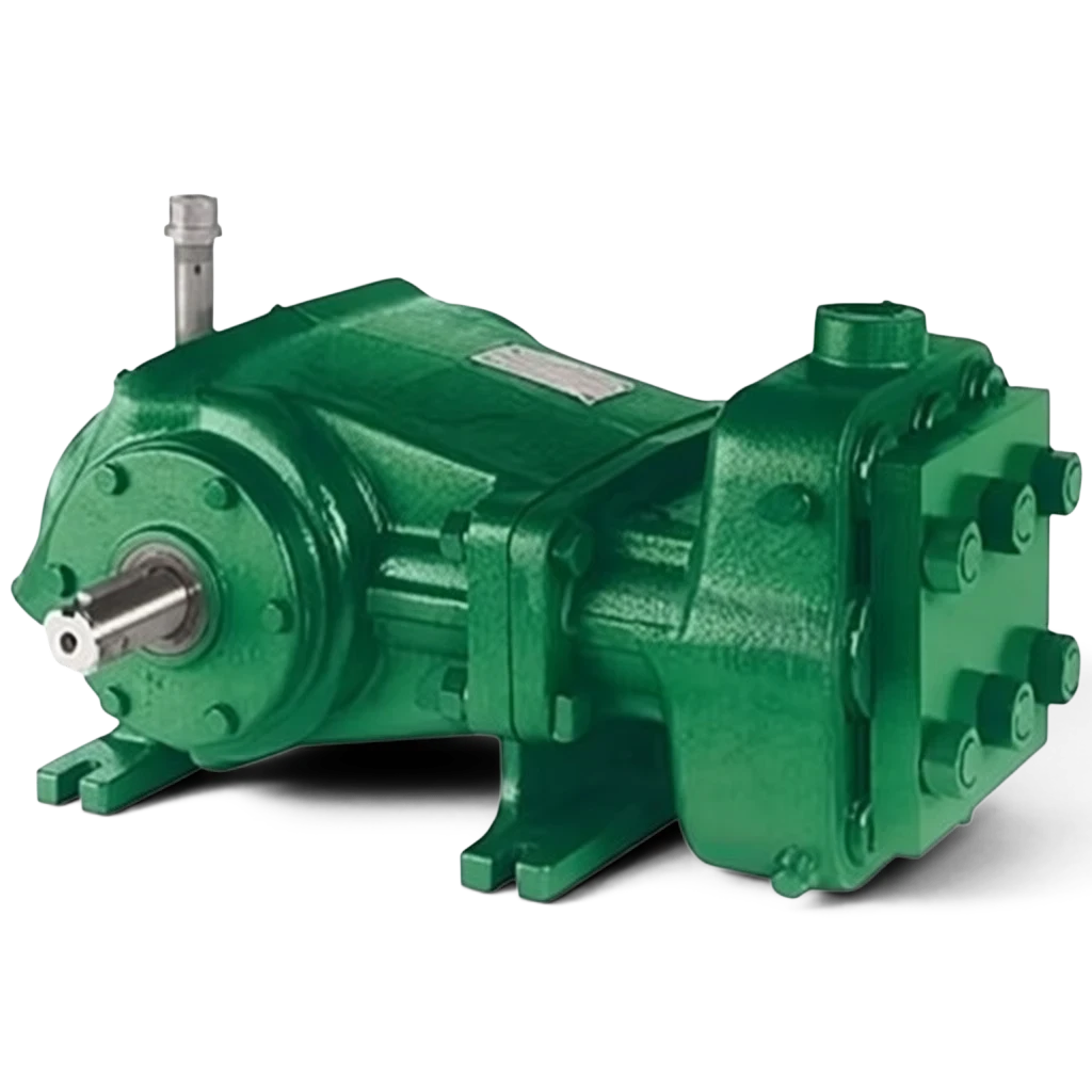 Sewershop Myers C40-20L water pump in green, a high-pressure industrial pump for 40 GPM at 2000 PSI applications.