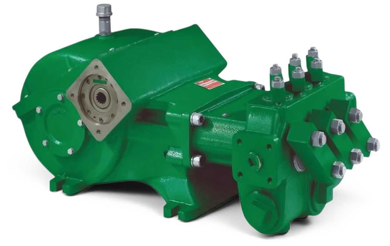 Sewershop Myers E54-30 hydraulic water pump in green, designed for heavy-duty sewer jetting and hydro excavation.