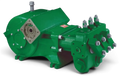 Sewershop Myers E70-23V hydraulic-drive water pump in green for sewer jetting and hydro excavation applications.