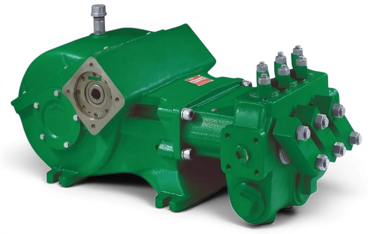 Sewershop Myers E70-23V hydraulic-drive water pump in green for sewer jetting and hydro excavation applications.
