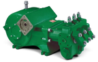 Sewershop Myers E80-20V heavy-duty green hydraulic water pump for sewer jetting and hydro excavation applications.