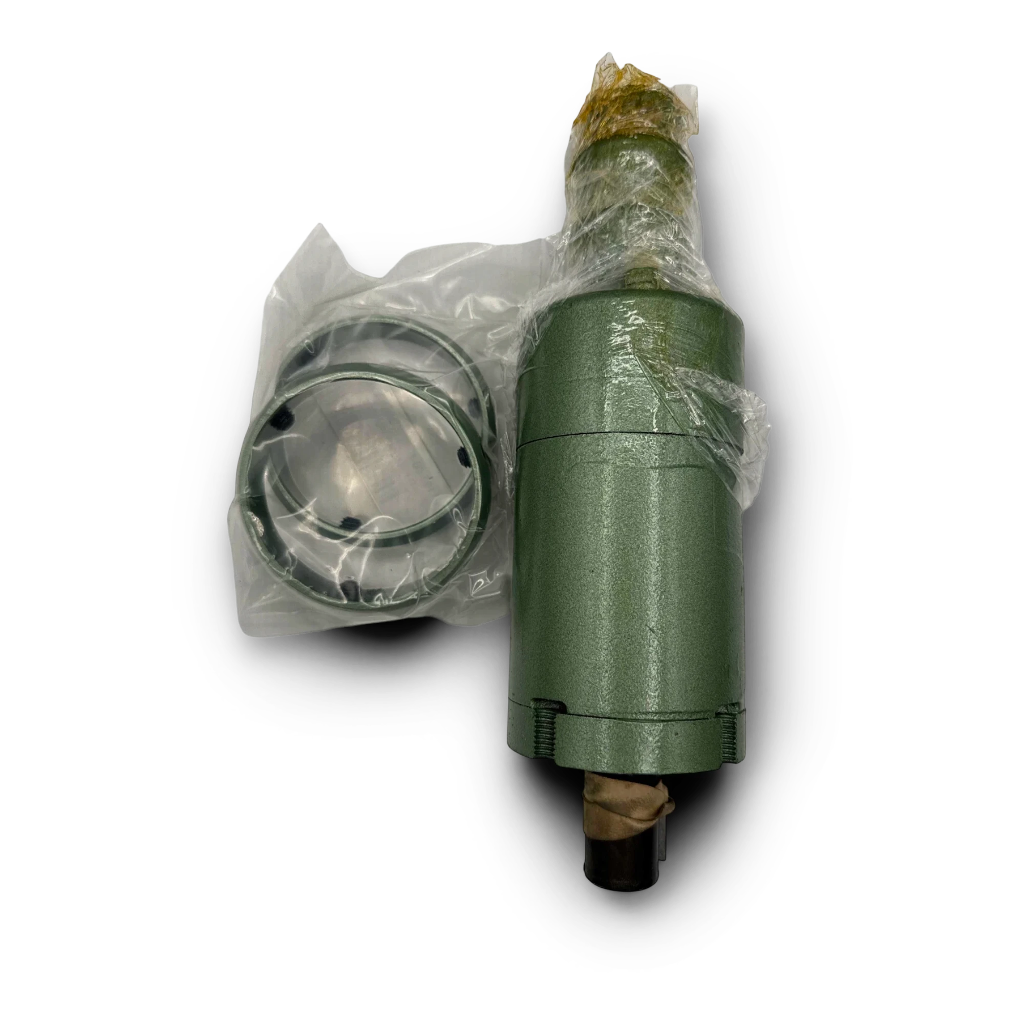 Sewershop Patriot 1 root and grease cutter for 1 inch sewer jetting systems with green motor and metal blade rings