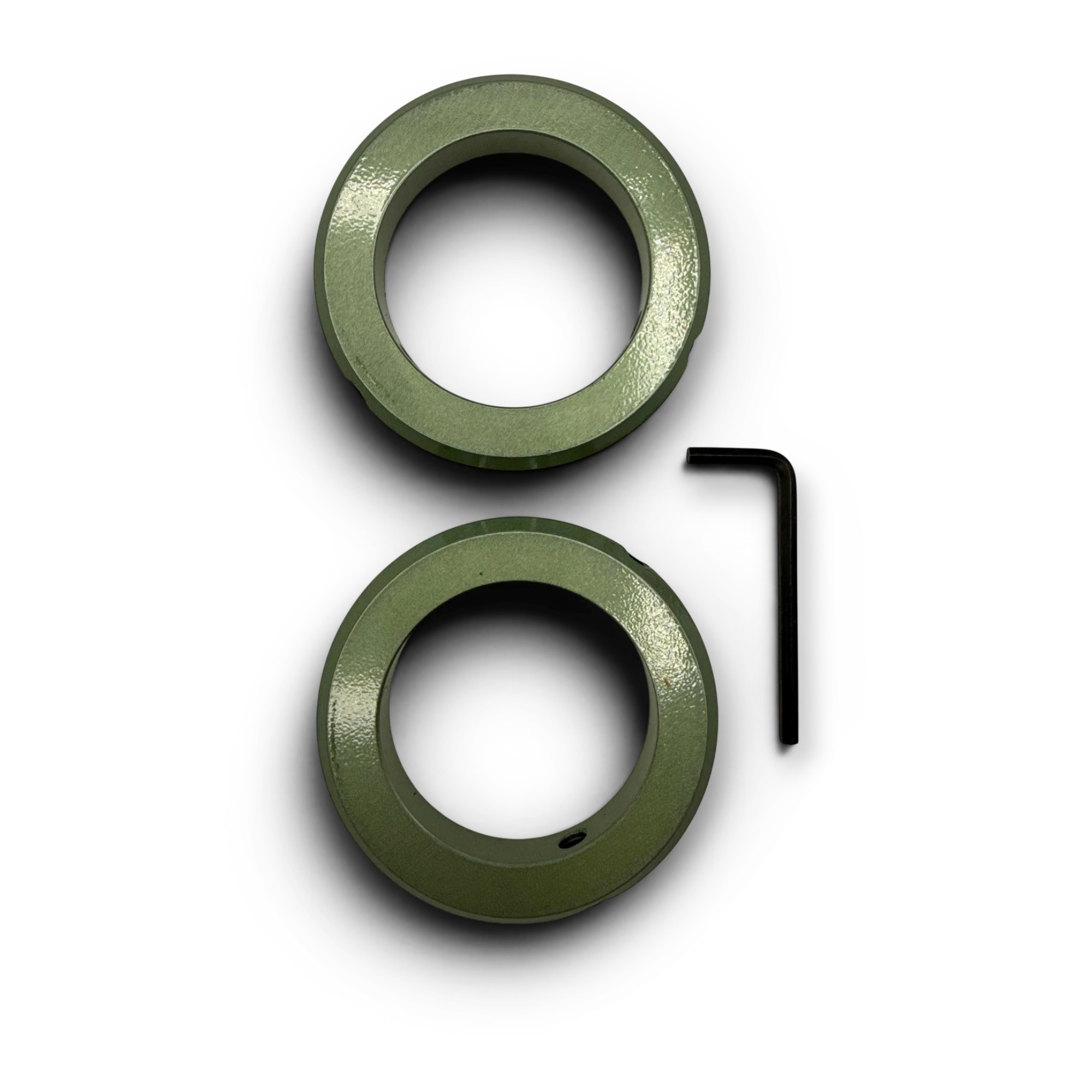 Sewershop Patriot 2 green metal ring skids for pipe root cutter with included hex key