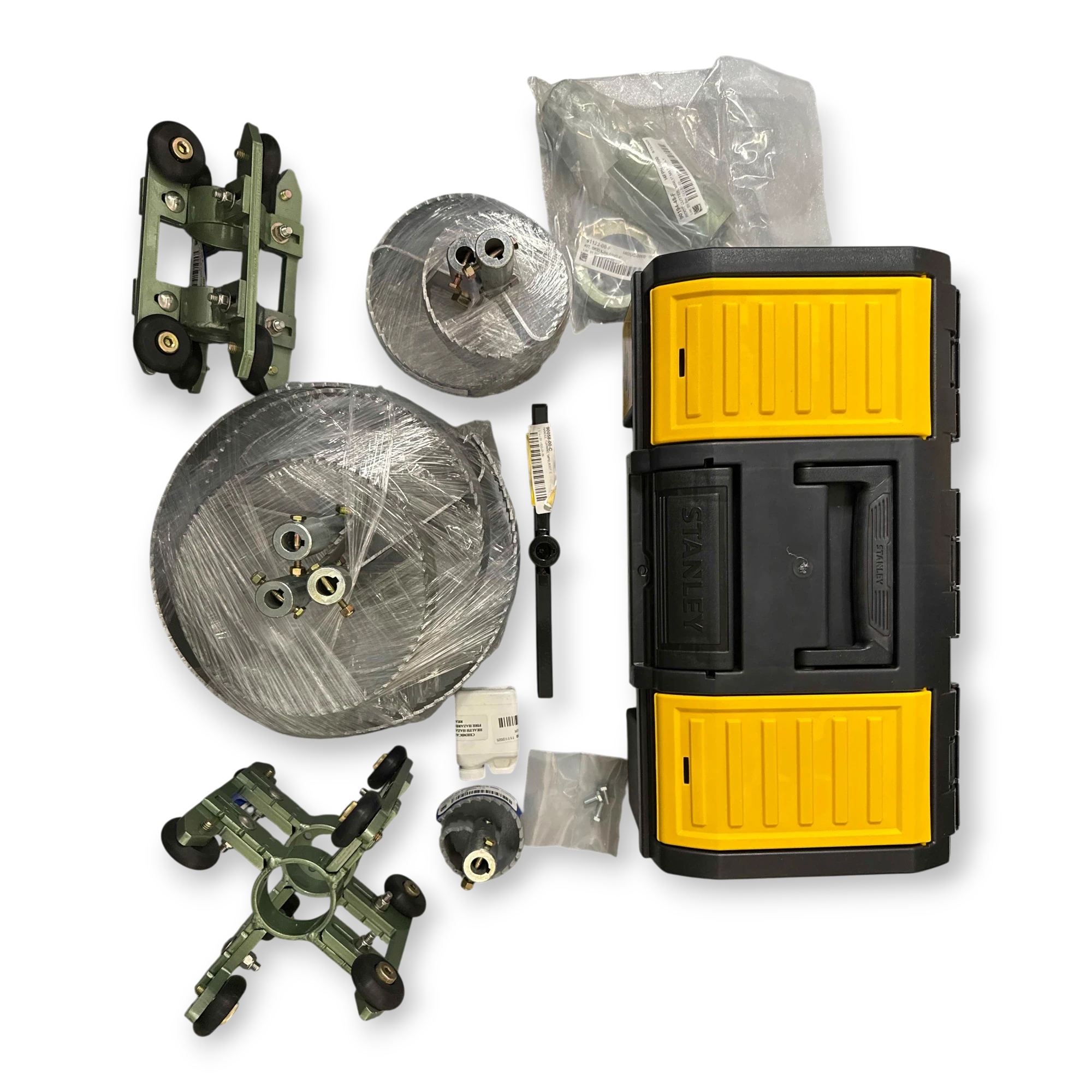Sewershop Patriot 2 root and grease cutter kit with adjustable skids, saw blades, and tool case for sewer jetting.